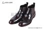 Prada Classic Red Calfskin Boot with the Iconic Enameled Metal Triangle Logo