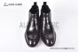 Prada Classic Red Calfskin Boot with the Iconic Enameled Metal Triangle Logo