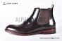Prada Classic Red Calfskin Boot with the Iconic Enameled Metal Triangle Logo