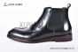 Prada Classic Smooth Black Calfskin Boot with the Iconic Enameled Metal Triangle Logo