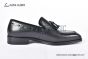 Ferragamo Matte Black Calfskin Tassel Loafer
