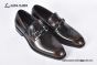 Ferragamo Brown Calfskin Moccasin with Gancini Ornament