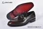 Ferragamo Brown Calfskin Moccasin with Gancini Ornament