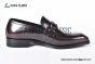 Ferragamo Brown Calfskin Moccasin with Gancini Ornament