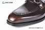 Ferragamo Brown Calfskin Moccasin with Gancini Ornament