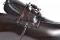 Ferragamo Brown Calfskin Moccasin with Gancini Ornament