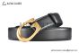 Gucci Belt Black Leather With Rose Gold G Buckle