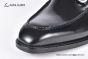 Ferragamo Black Calfskin Moccasin with Gancini Ornament and Unique Sutures