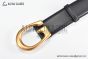 Gucci Belt Black Leather With Rose Gold G Buckle