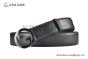 Gucci Blondie Belt Black Leather With Gray Steel Round Interlocking G Buckle