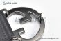Gucci Blondie Belt Black Leather With Gray Steel Round Interlocking G Buckle