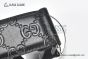 Gucci Signature Leather Belt Black Leather With Stainless Steel Interlocking G Buckle