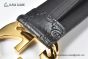Gucci Signature Leather Belt Black Leather With Yellow Gold Interlocking G Buckle