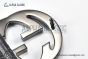 Gucci Signature Leather Belt Black Leather With Gray Steel Interlocking G Buckle