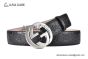 Gucci Signature Leather Belt Black Leather With Silver Interlocking G Buckle