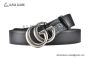 Gucci GG Marmont Reversible Belt Black Calf/Crocodile Leather With Gray Steel Double G Buckle