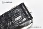 Gucci GG Marmont Reversible Belt Black Calf/Crocodile Leather With Gray Steel Double G Buckle