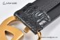 Gucci GG Marmont Reversible Belt Black Calf/Crocodile Leather With Rose Gold Double G Buckle