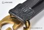 Gucci GG Marmont Reversible Belt Black Calf/Crocodile Leather With Rose Gold Interlocking G Buckle