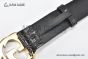 Gucci GG Marmont Reversible Belt Black Calf/Crocodile Leather With Yellow Gold Interlocking G Buckle