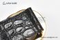 Gucci GG Marmont Reversible Belt Black Calf/Crocodile Leather With Yellow Gold Interlocking G Buckle