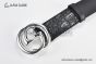 Gucci GG Marmont Reversible Belt Black Calf/Crocodile Leather With Stainless Steel Interlocking G Buckle