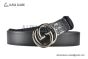 Gucci GG Marmont Reversible Belt Black Calf/Crocodile Leather With Gray Steel Interlocking G Buckle