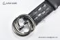Gucci GG Marmont Reversible Belt Black Calf/Crocodile Leather With Gray Steel Interlocking G Buckle