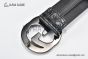 Gucci GG Marmont Reversible Belt Black Calf/Crocodile Leather With Gray Steel Interlocking G Buckle