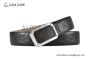Gucci Signature Leather Belt Black Leather With Stainless Steel Rectangular buckle with Gucci trademark