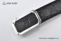 Gucci Signature Leather Belt Black Leather With Stainless Steel Rectangular buckle with Gucci trademark