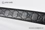 Gucci Signature Leather Belt Black Leather With Rose Gold Rectangular buckle with Gucci trademark