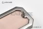 Gucci Signature Leather Belt Black Leather With Gray Steel Rectangular buckle with Gucci trademark