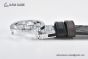 Gucci Reversible Cucci Signature Belt Black Leather With Stainless Steel Interlocking G Buckle