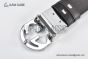 Gucci Reversible Cucci Signature Belt Black Leather With Stainless Steel Interlocking G Buckle