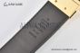 Gucci Reversible Cucci Signature Belt Black Leather With Yellow Gold Interlocking G Buckle
