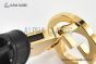 Gucci Reversible Cucci Signature Belt Black Leather With Yellow Gold Interlocking G Buckle