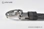 Gucci Reversible Cucci Signature Belt Black Leather With Gray Steel Interlocking G Buckle