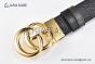 Gucci GG Marmont Reversible Belt Black Calf Leather With Yellow Gold Double G Buckle