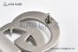 Gucci GG Marmont Reversible Belt Calf Leather With Gray Steel Double G Buckle