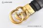 Gucci GG Marmont Reversible Belt Leather With Rose Gold Double G Buckle