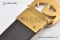 Gucci GG Marmont Reversible Belt Leather With Rose Gold Double G Buckle
