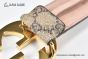 Gucci GG Supreme Belt Beige/ebony Canvas With Yellow Gold Interlocking G Buckle
