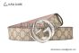 Gucci GG Supreme Belt Beige/ebony Canvas With Stainless Steel Interlocking G Buckle