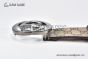 Gucci GG Supreme Belt Beige/ebony Canvas With Gray Steel Interlocking G Buckle
