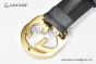 Gucci GG Supreme Belt Black/grey Canvas With RG Interlocking G Buckle