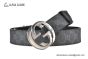 Gucci GG Supreme Belt Black/grey Canvas With Gray Steel Interlocking G Buckle