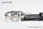 Gucci GG Marmont Embossed Leather Belt Black Leather With Gray Steel Double G Buckle