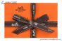 HERMES Jokey Belt Permabrass Buckle & Noir / Orange Reversible Epsom Leather Belt