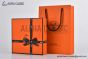 HERMES Tube H Belt Permabrass Buckle & Graphite / Craie Reversible Epsom Leather Belt